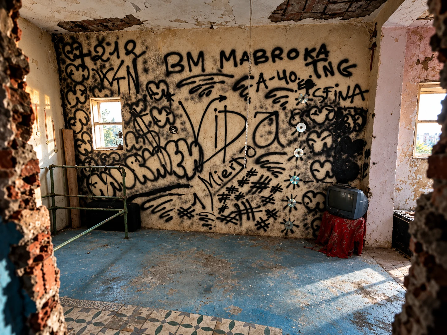 BM Mabrouka and TNG graffiti wall